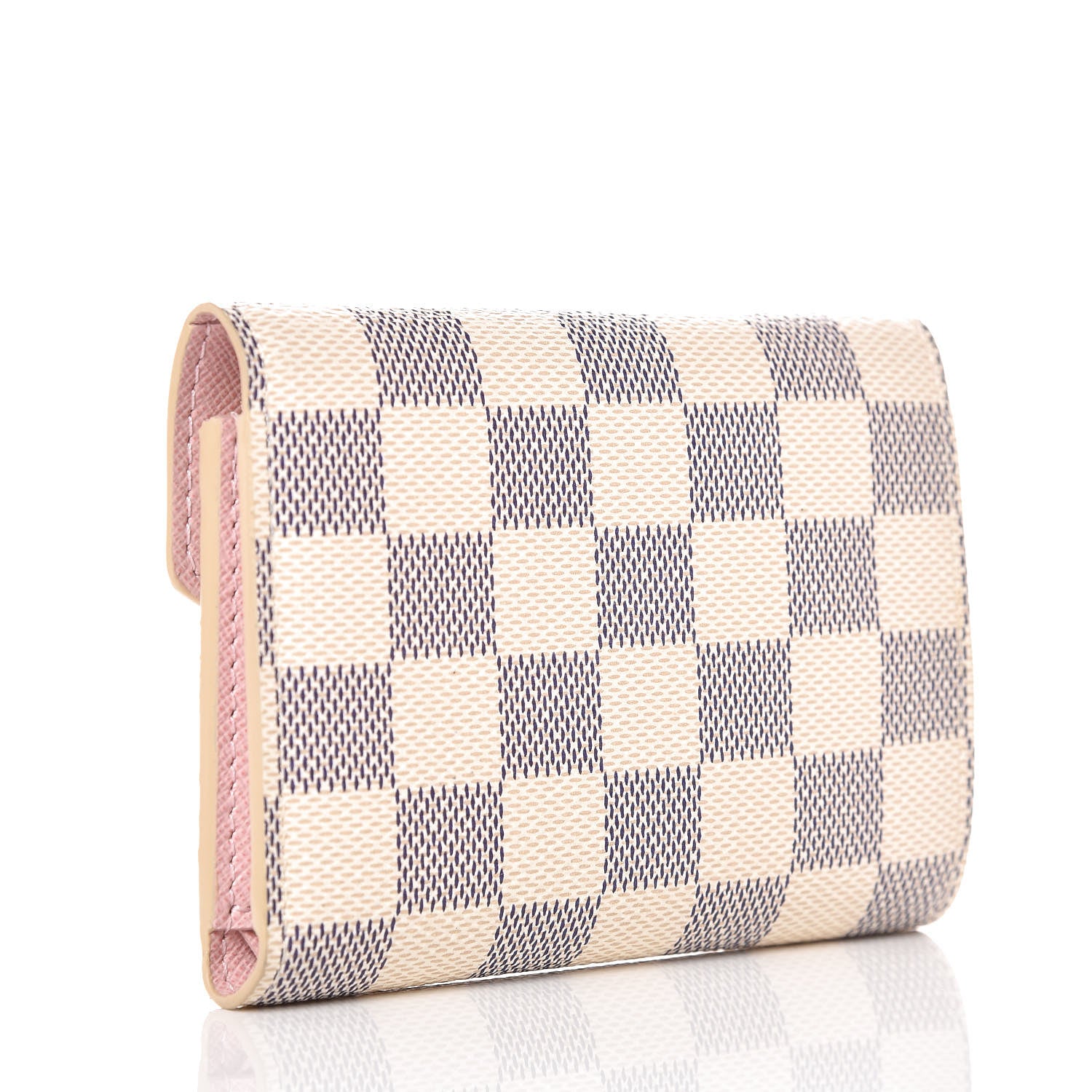 Louis Vuitton Damier Azur Victorine Wallet Rose Ballerine 3 of 8