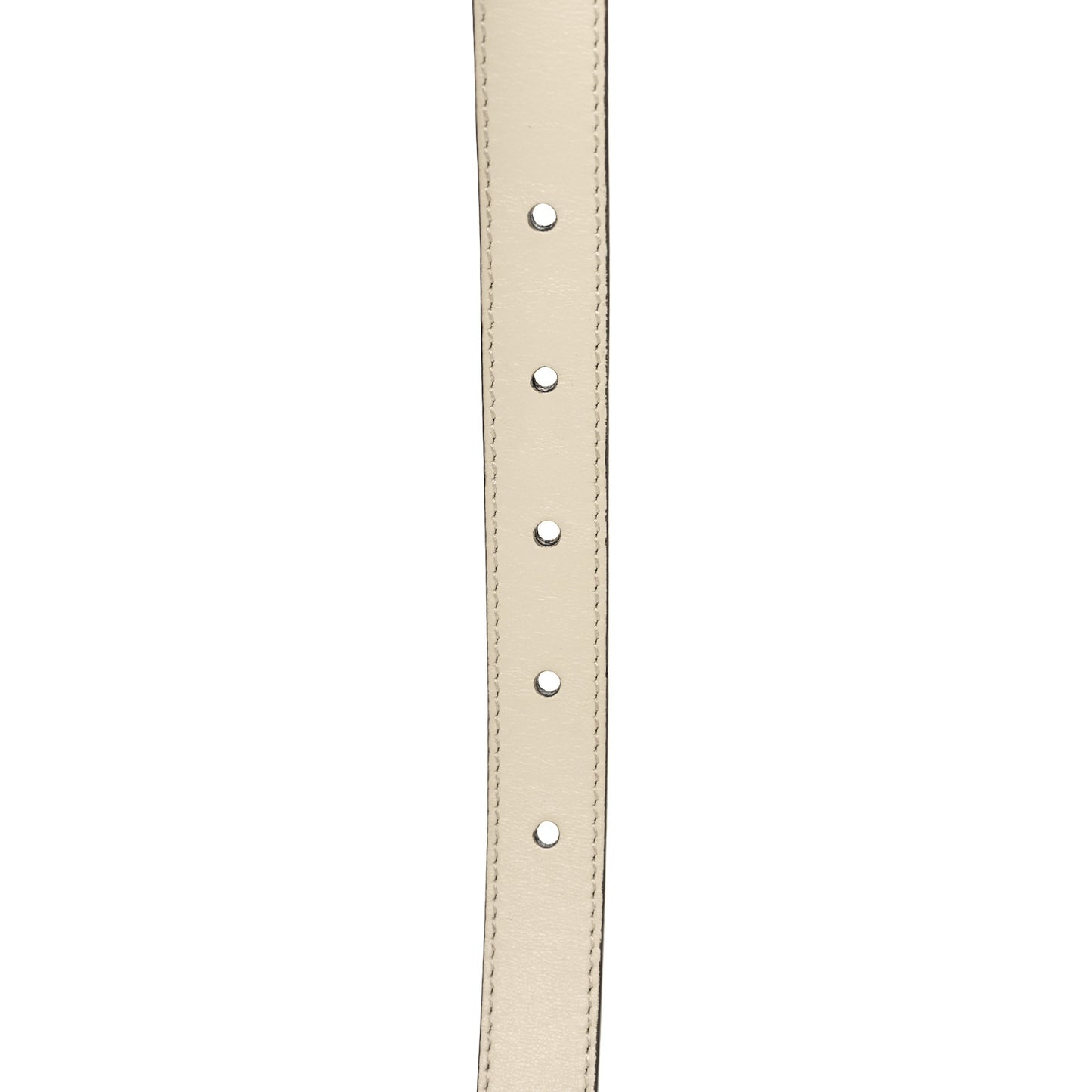 Plutone Calfskin Palladium Double G 20mm Belt 95 38 Mystic White