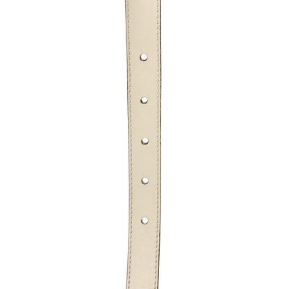 Gucci Plutone Calfskin Palladium Double G 20mm Belt 95 38 Mystic White 4 of 8