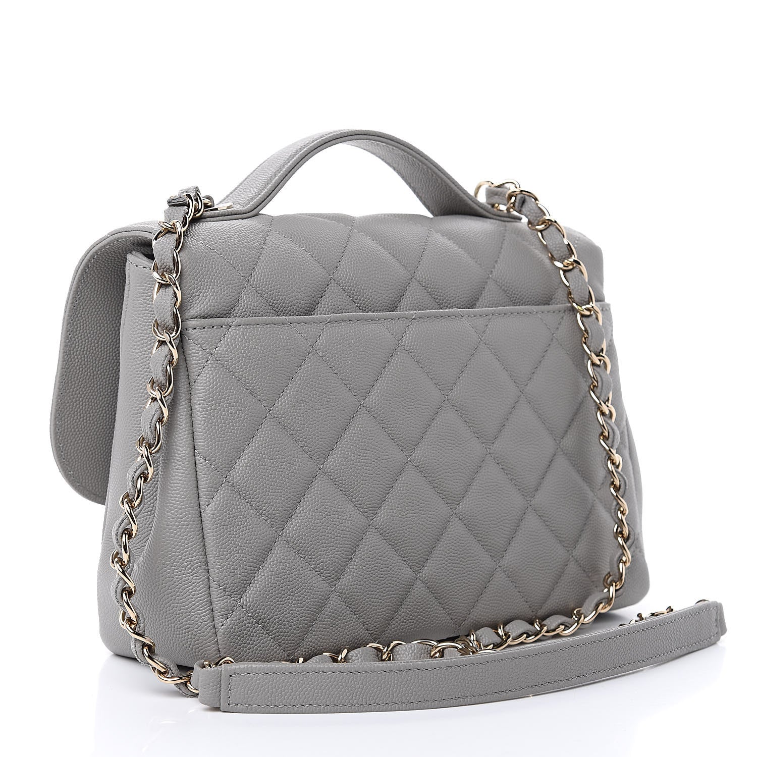 Chanel Caviar Quilted Medium Business Affinity Flap Grey 3 of 10