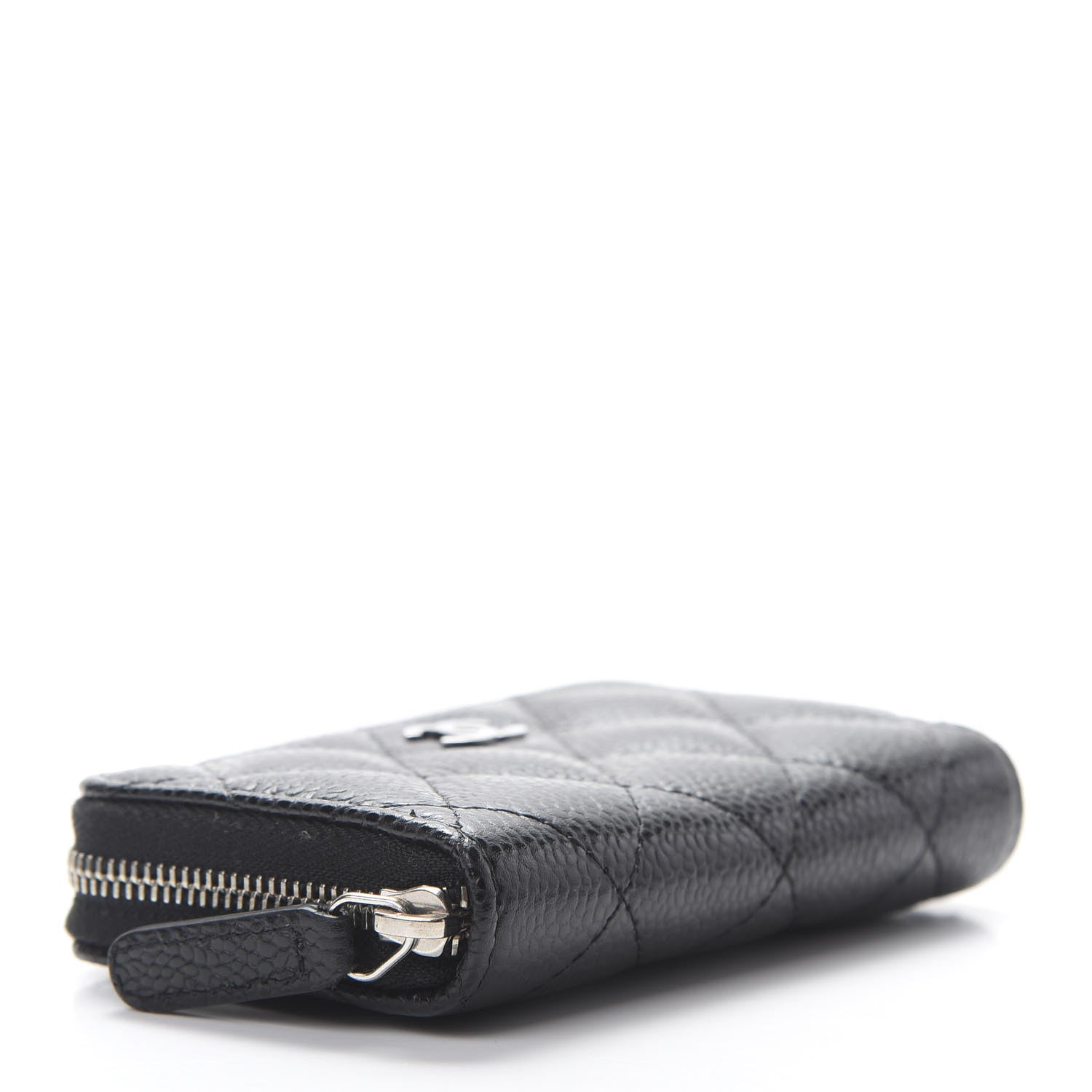 Chanel Caviar Quilted Zip Coin Purse Black 4 of 8
