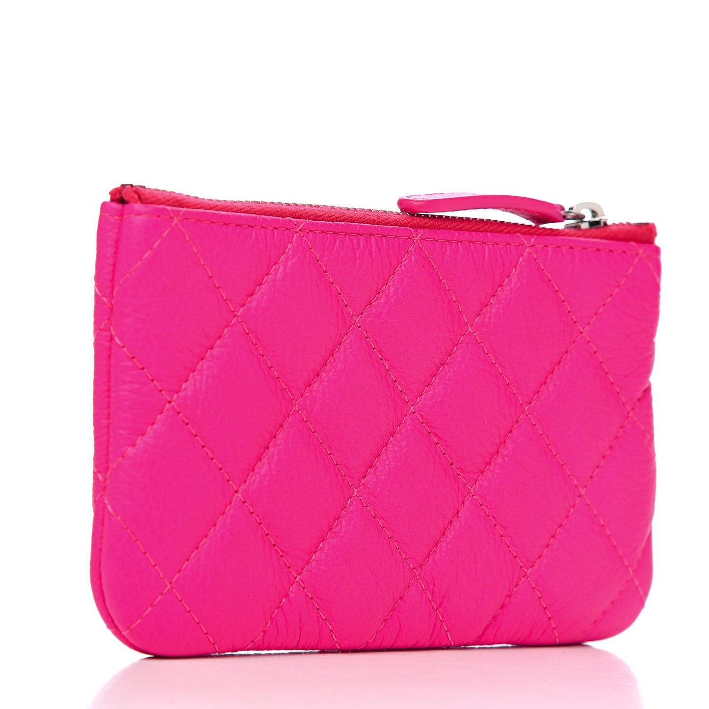 Goatskin Quilted Small Reissue Cosmetic Case Pink
