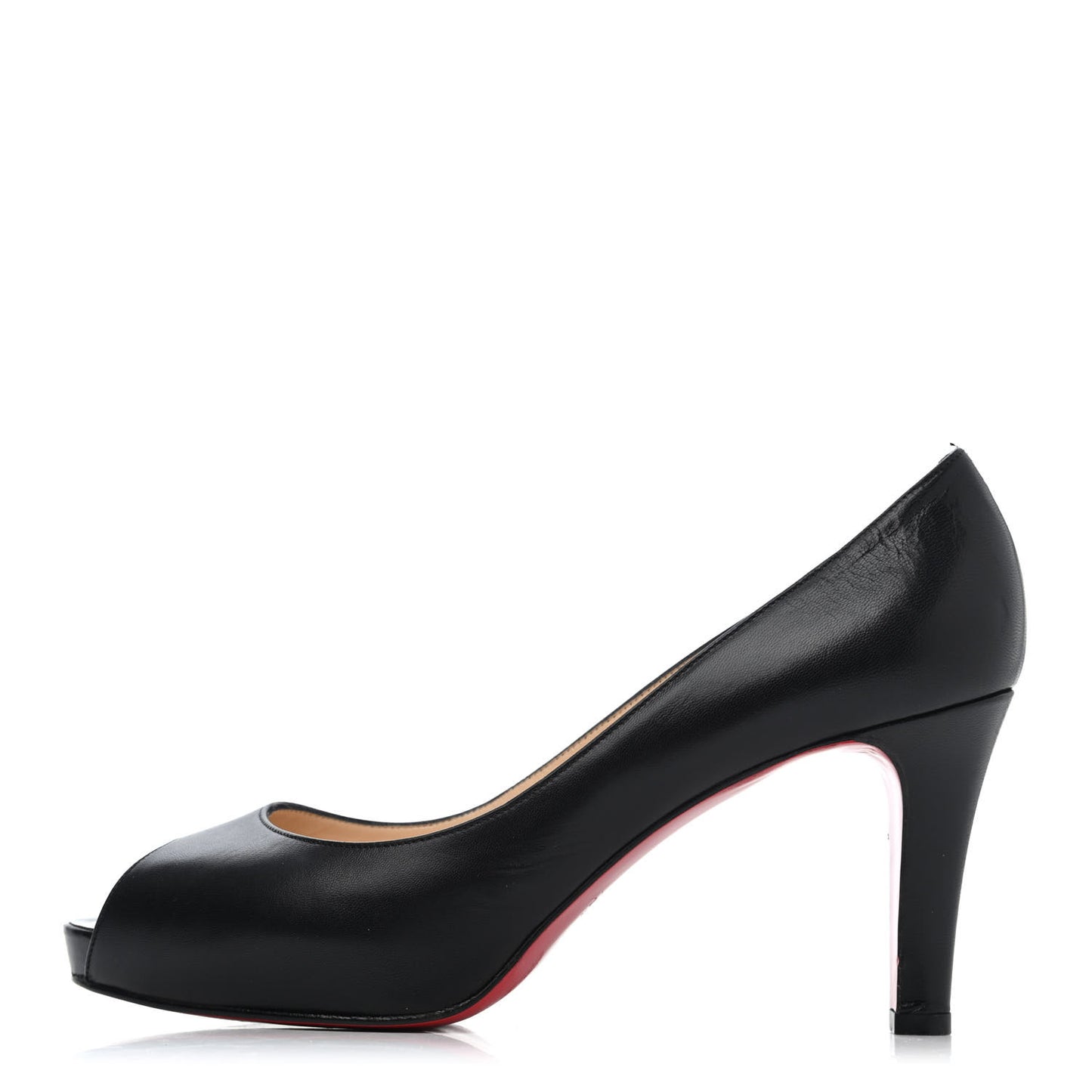 Calfskin 90 Platform Peep Toe Pumps 41 Black