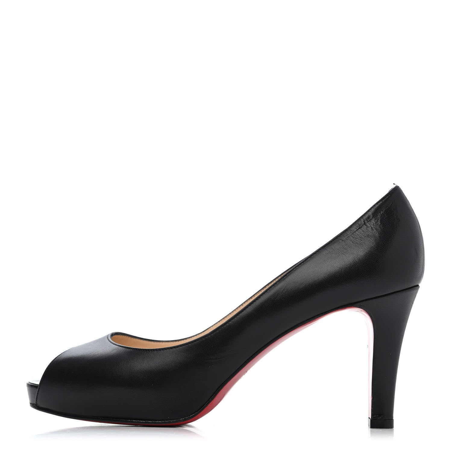 Christian Louboutin Calfskin 90 Platform Peep Toe Pumps 41 Black 1 of 4