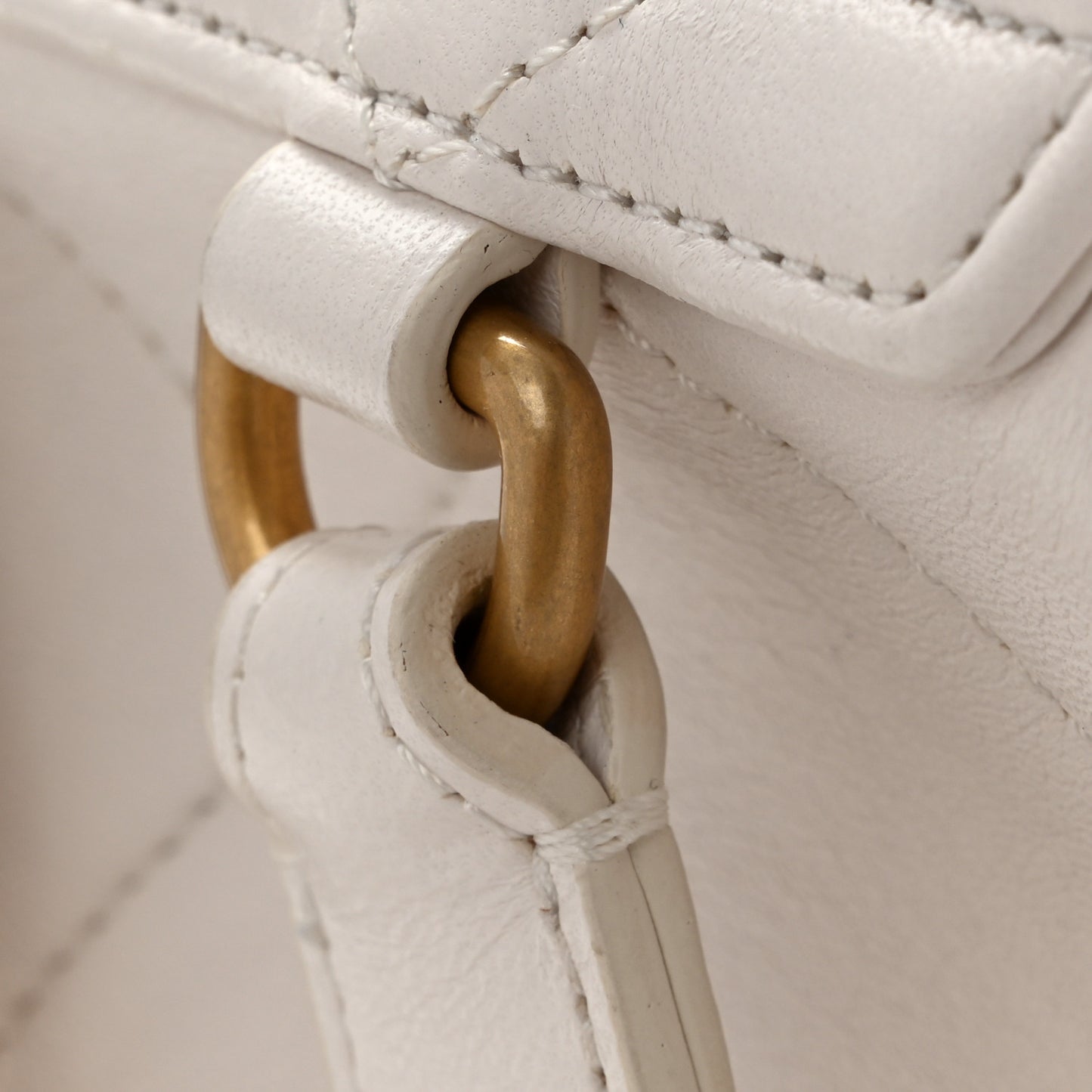 Lambskin Quilted Backpack White