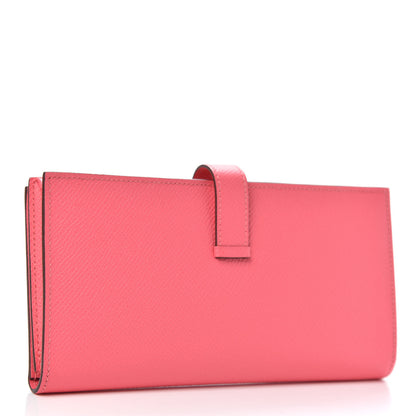 Hermes Epsom Bearn Gusset Wallet Rose Azalee 3 of 8