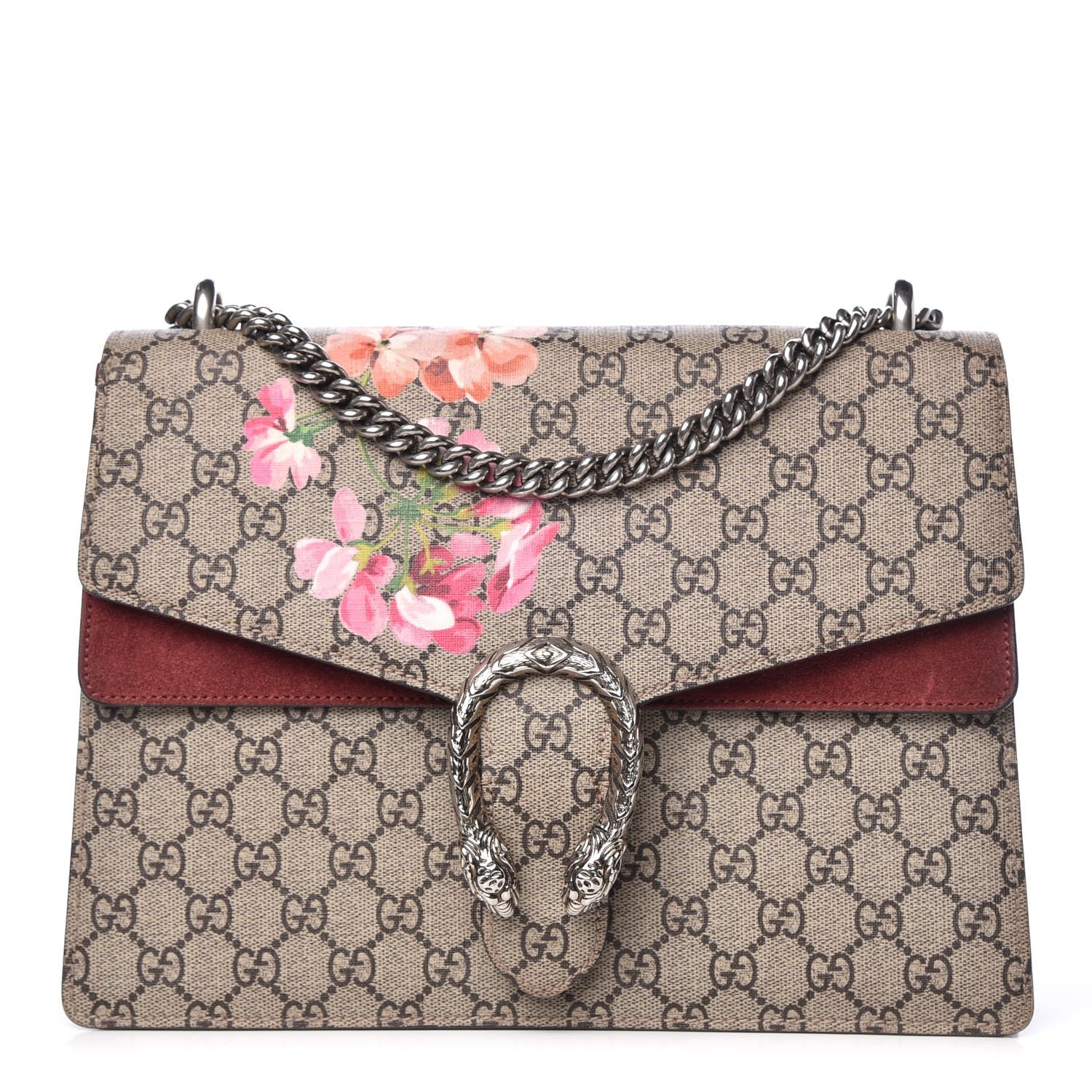 Gucci GG Supreme Monogram Blooms Medium Dionysus Shoulder Bag Beige Multicolor Dry Rose 1 of 11