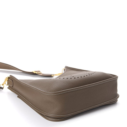 Hermes Taurillon Clemence Evelyne III PM Etoupe 3 of 9