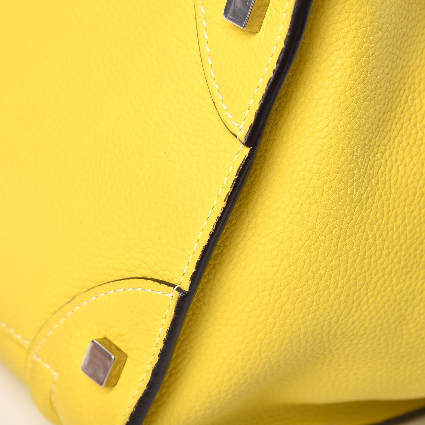 Drummed Calfskin Mini Luggage Citron