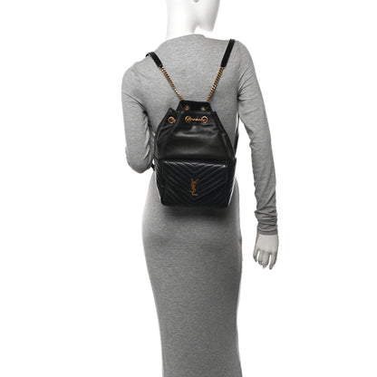 Saint Laurent Lambskin Matelasse Monogram Joe Backpack Black 2 of 13