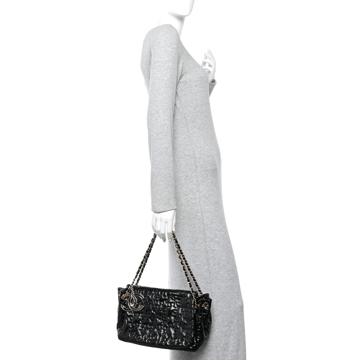 Patent Puzzle Accordion Flap Bag Black