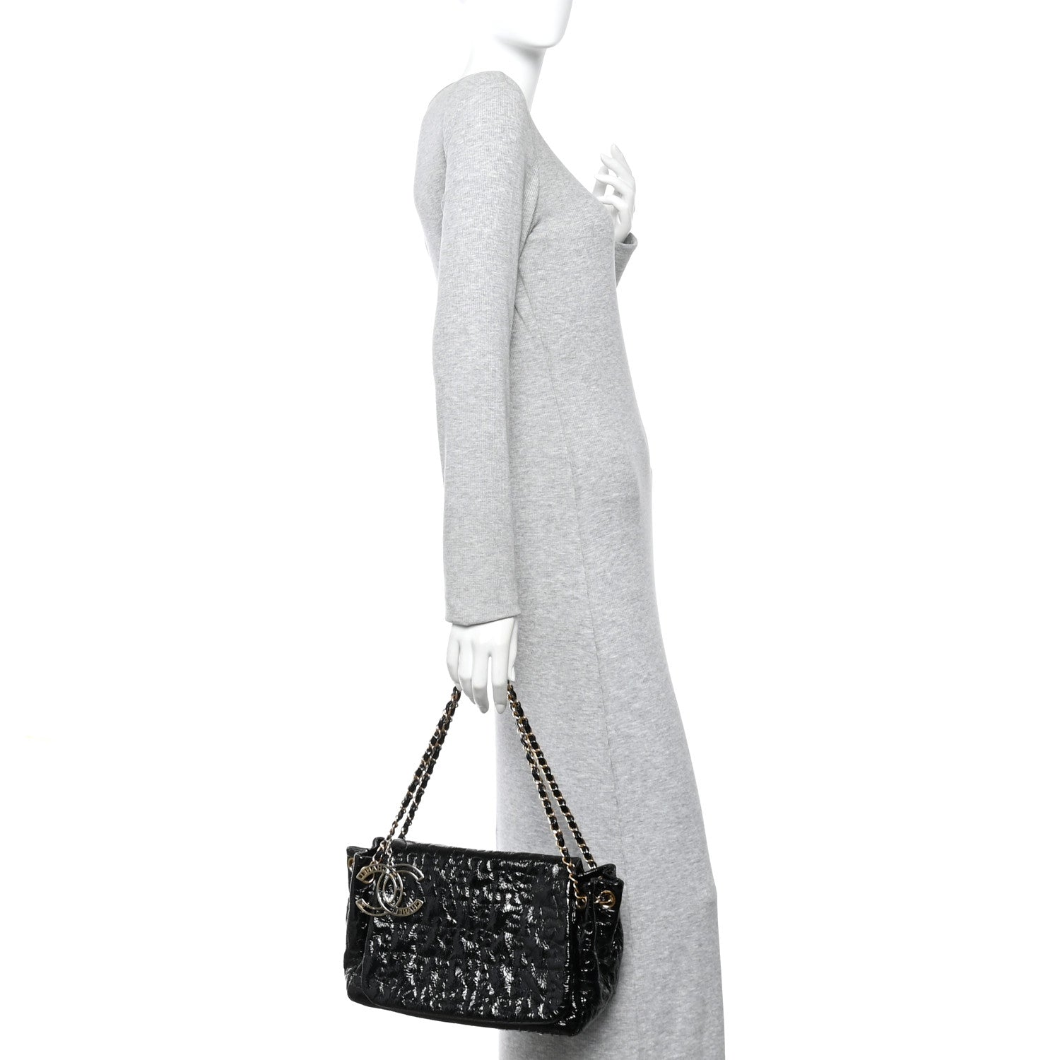 Chanel Patent Puzzle Accordion Flap Bag Black 2 of 12