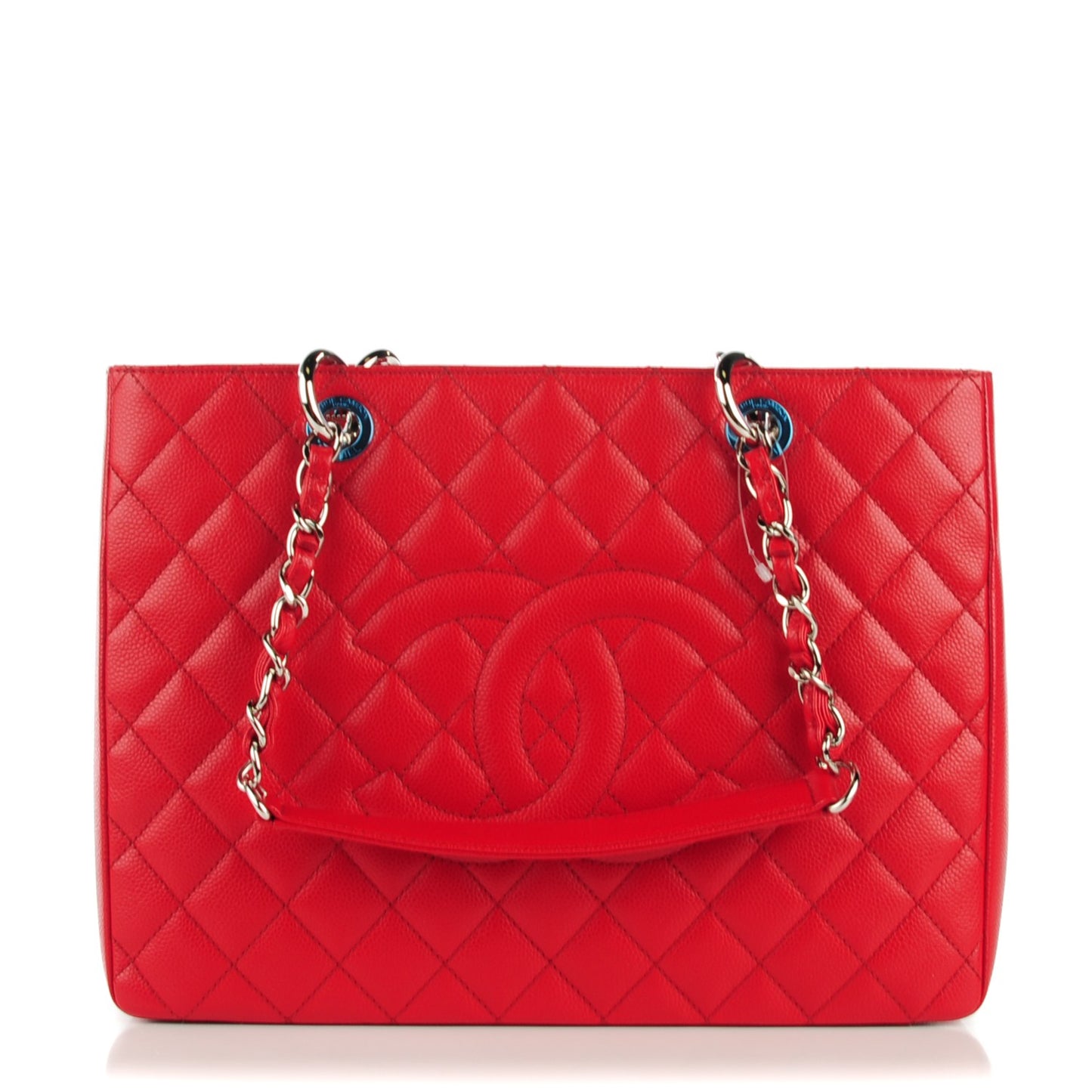 Caviar Quilted Grand Shopping Tote GST Red