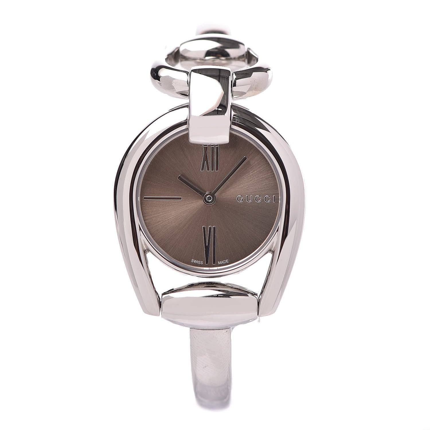 Gucci Stainless Steel 28mm Horsebit Quartz Watch Brown 1 of 6
