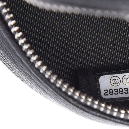 Chanel Goatskin Camellia Quilted Round Clutch With Chain Grey 9 of 10