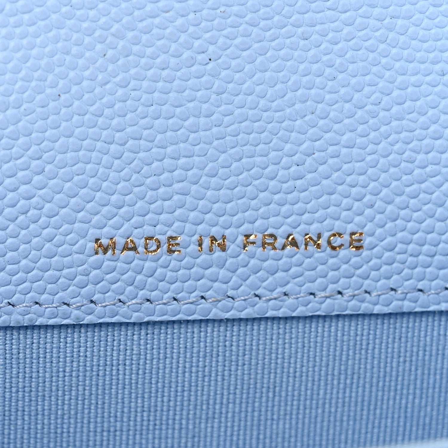 Chanel Caviar Quilted Flap Card Holder Wallet Light Blue 7 of 11