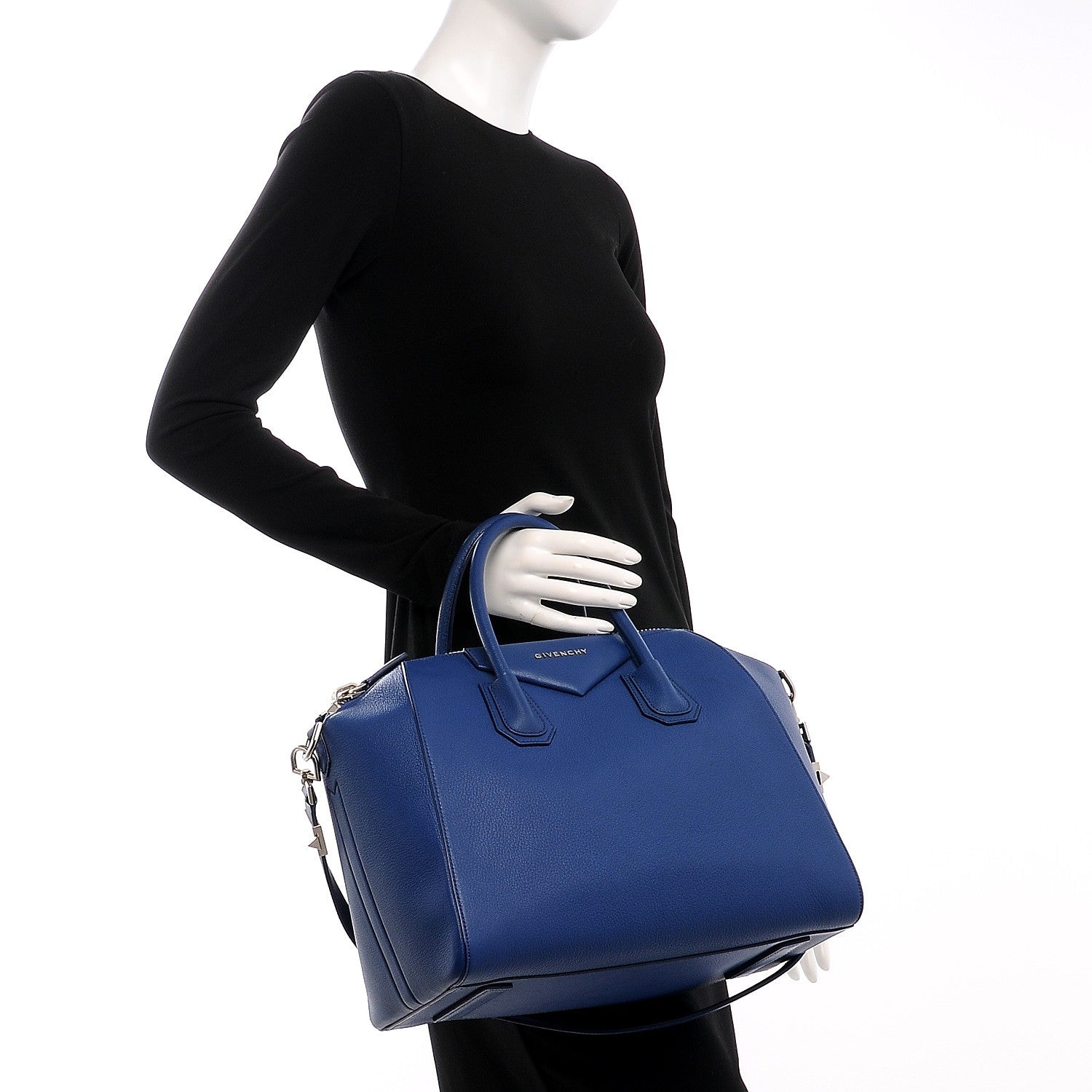 Givenchy Sugar Goatskin Medium Antigona Bright Blue 3 of 8