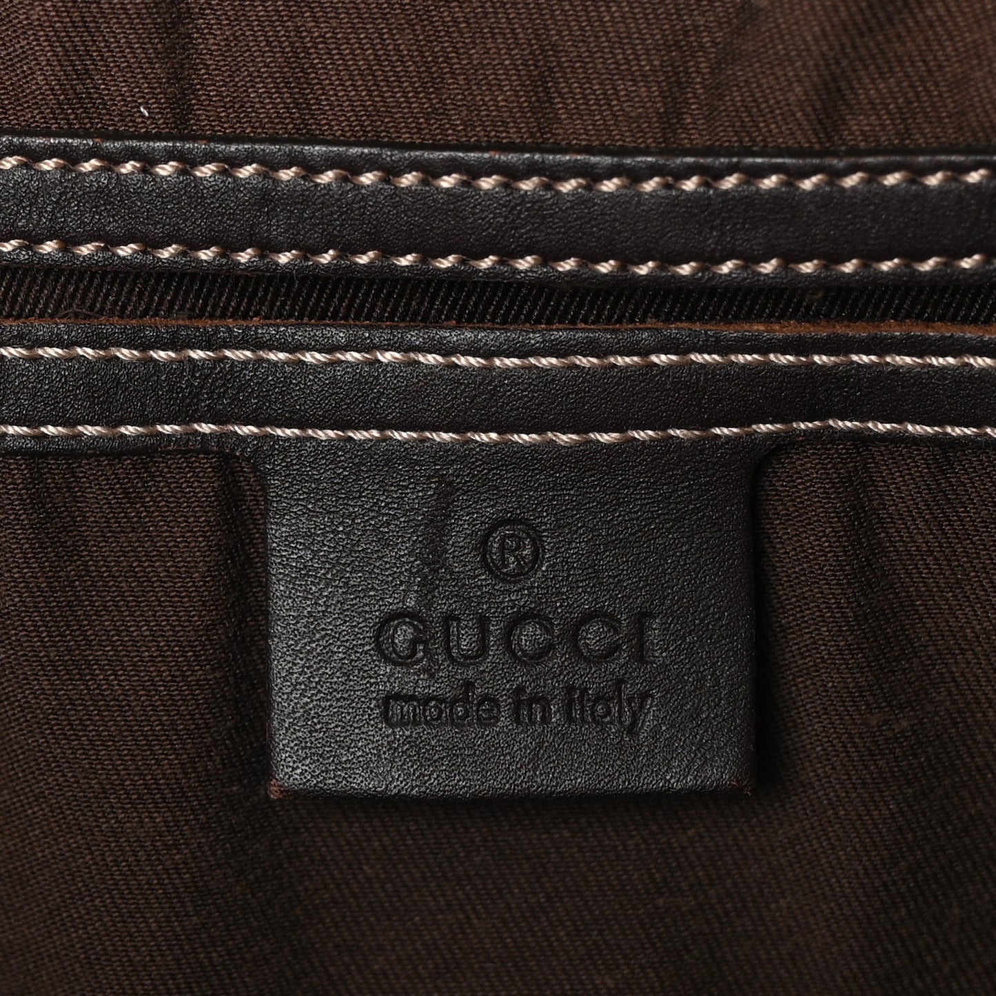 GG Plus Monogram Web Tote Dark Brown