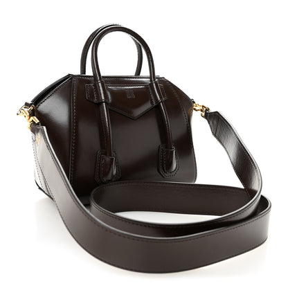 Givenchy Box Calfskin Toy Lock Antigona Shoulder Bag Ebony Brown 3 of 9