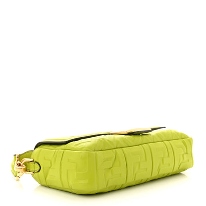 Fendi Nappa FF 1974 Embossed Baguette Wasabi 4 of 11