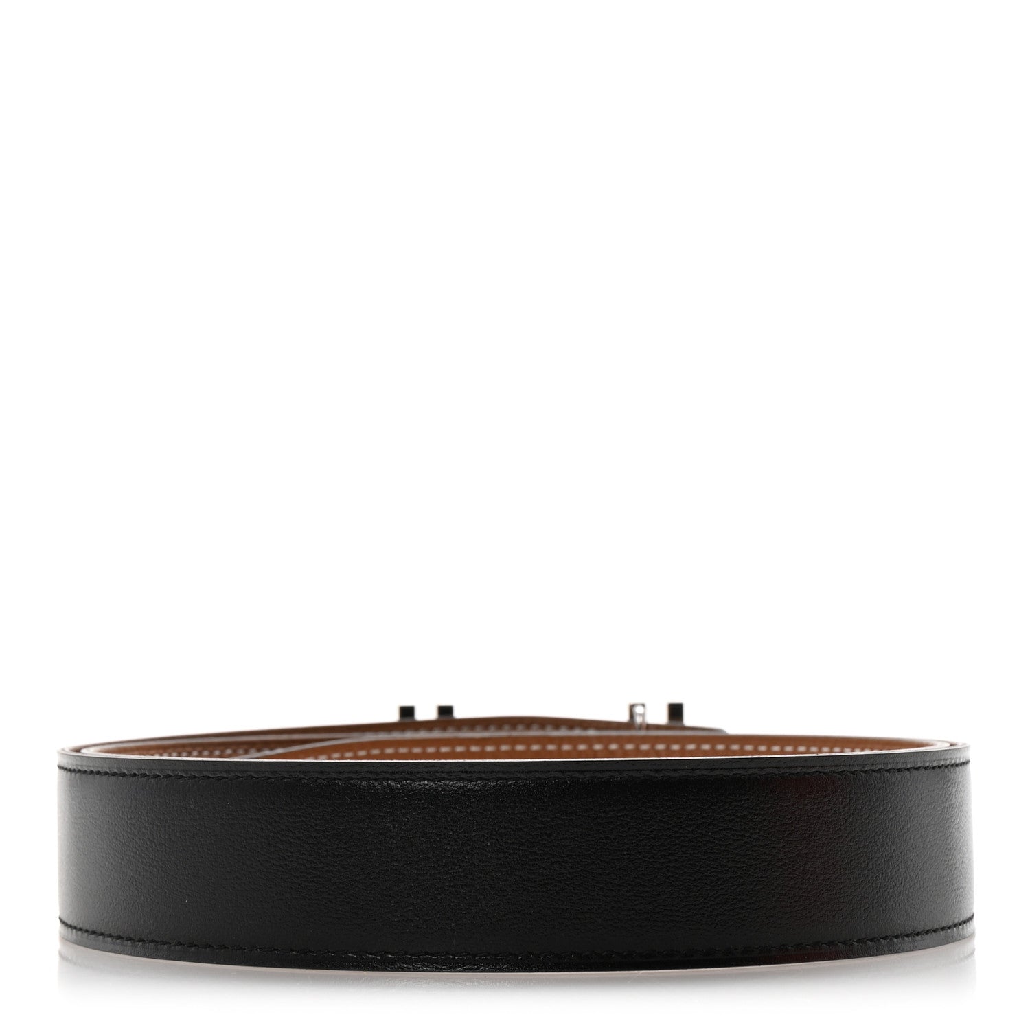 Hermes Box Togo 32mm Au Carre H Belt 90 36 Black Gold 2 of 6