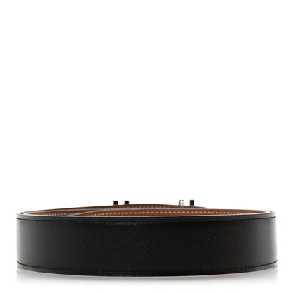 Hermes Box Togo 32mm Au Carre H Belt 90 36 Black Gold 2 of 6