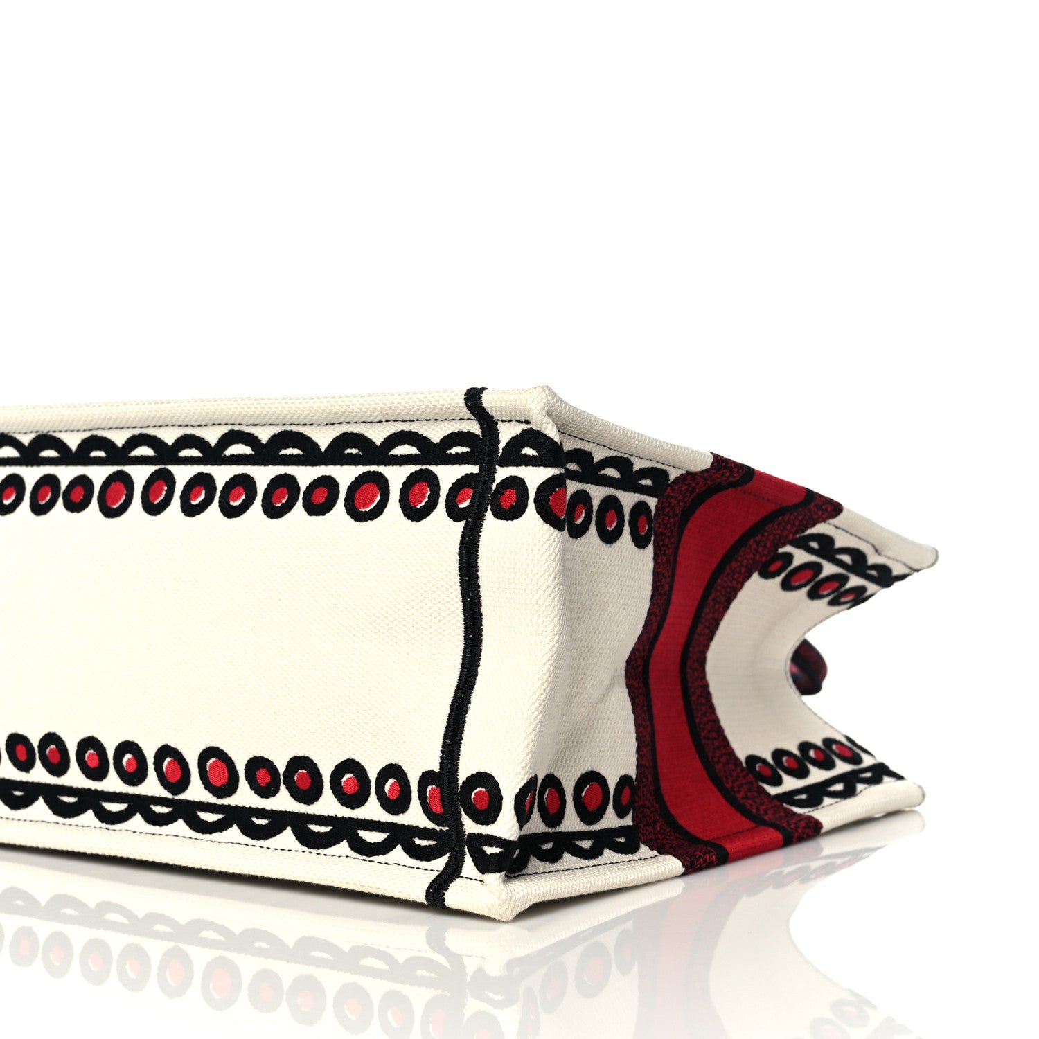 Christian Dior Canvas Embroidered Medium Cupidon Book Tote Latte Multicolor 9 of 9