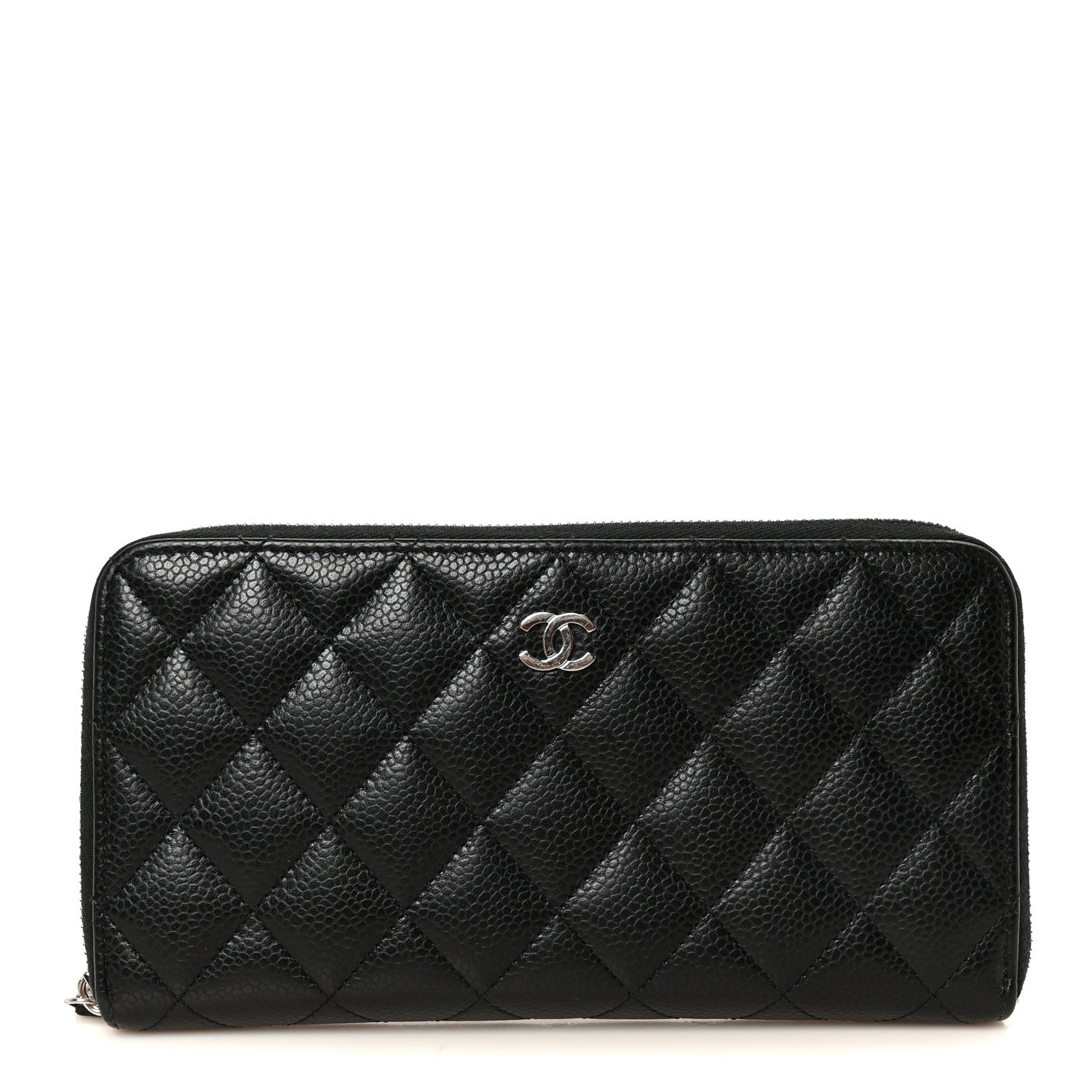 Chanel Caviar Quilted Large Gusset Zip Around Wallet Black 1 of 10