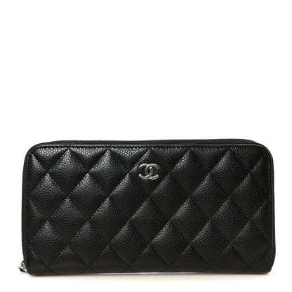 Chanel Caviar Quilted Large Gusset Zip Around Wallet Black 1 of 10