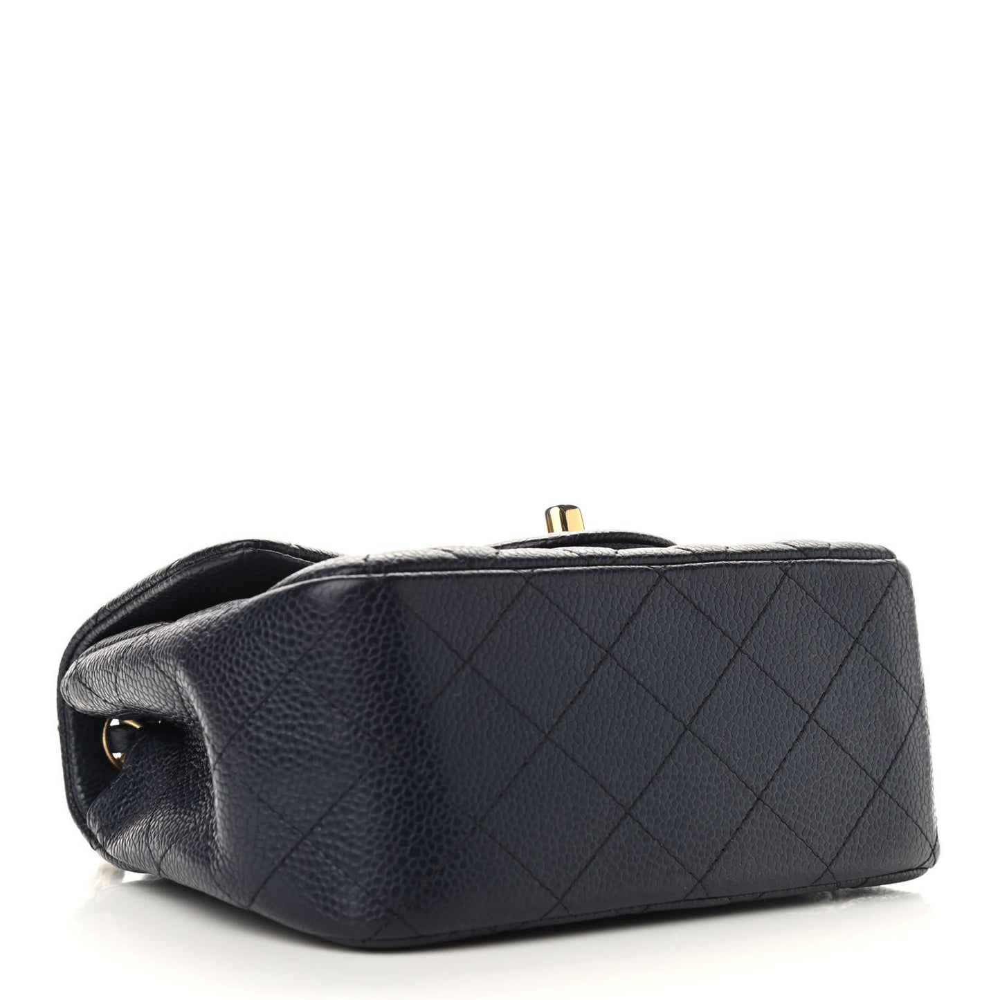 Caviar Quilted Mini Square Flap Navy