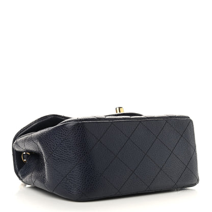Chanel Caviar Quilted Mini Square Flap Navy 3 of 9