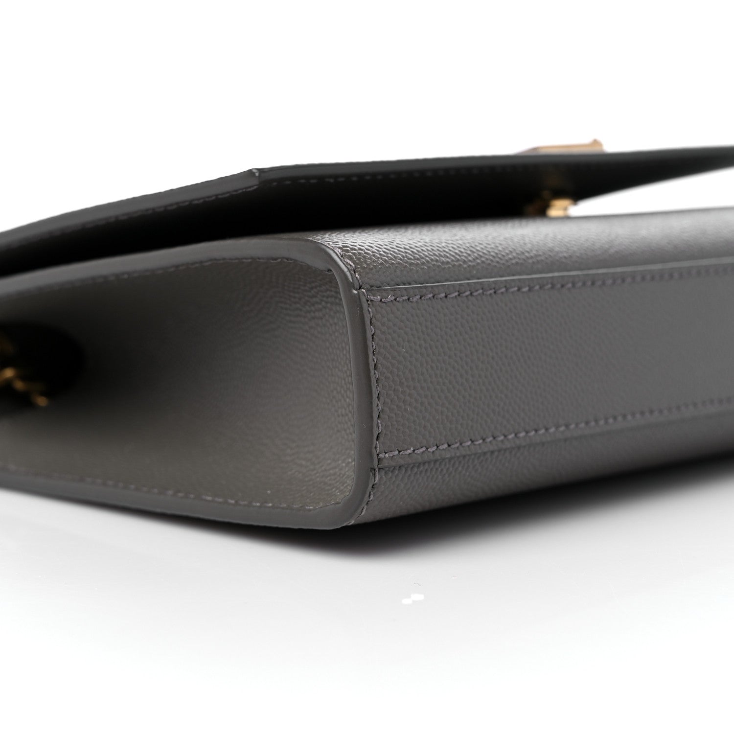 Saint Laurent Grain De Poudre Small Monogram Kate Satchel Grey Kaki 7 of 8