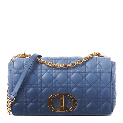 Christian Dior Lambskin Cannage Gradient Large Caro Bag Indigo Blue 1 of 9