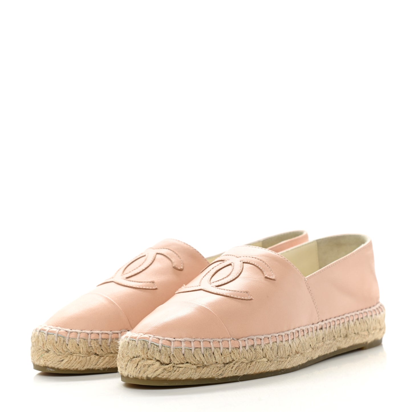 Lambskin CC Espadrilles 36 Nude