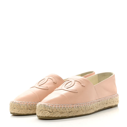 Chanel Lambskin CC Espadrilles 36 Nude 3 of 9