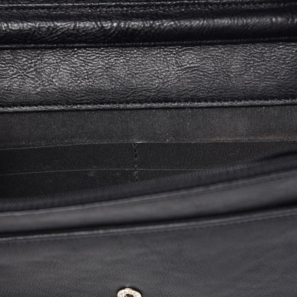 Chanel Calfskin Quilted Chain Around Boy Wallet On Chain WOC Black 9 of 11