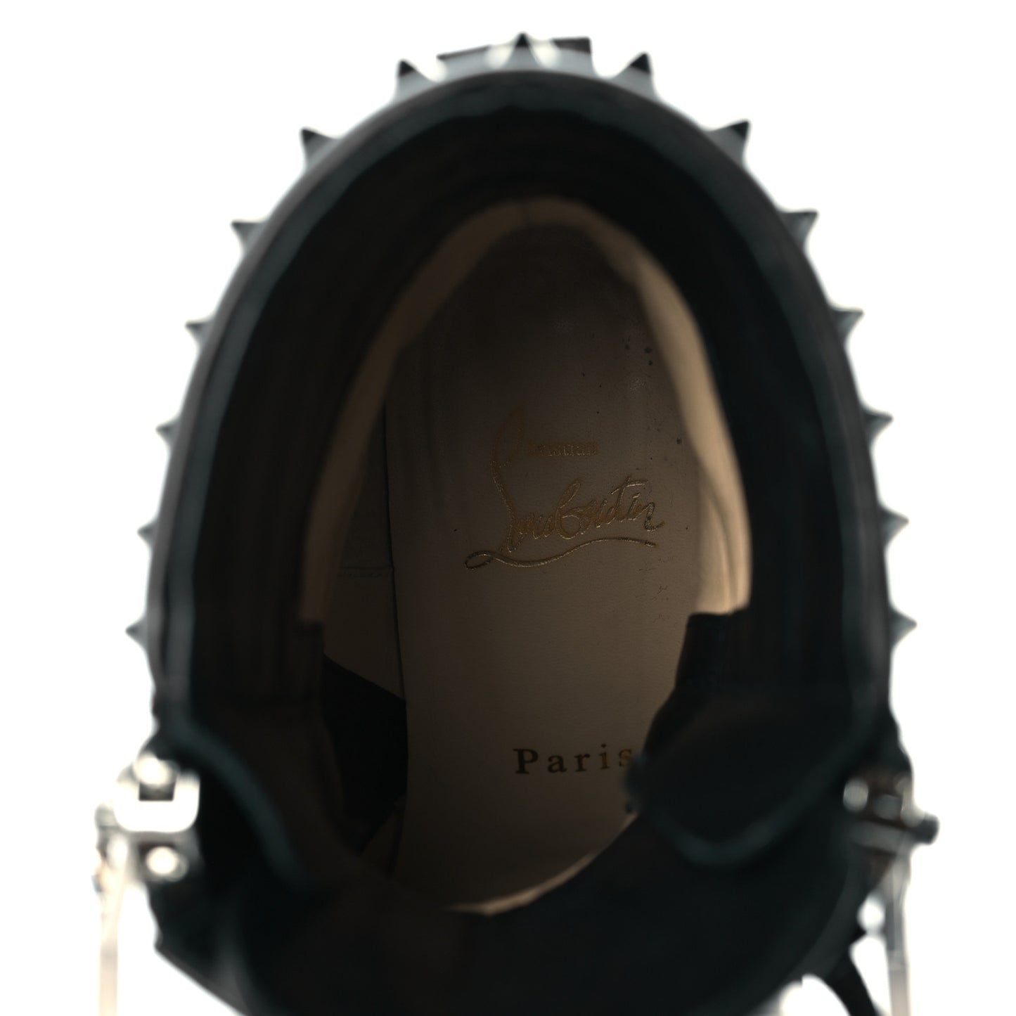Calfskin Winter Spikes 70 Combat Boots 38 Black