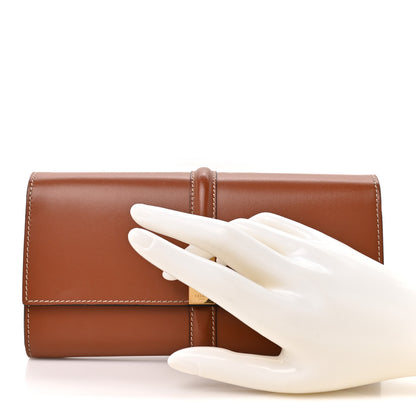 Celine Satinated Calfskin Long Tri-Fold Wallet Tan 2 of 12