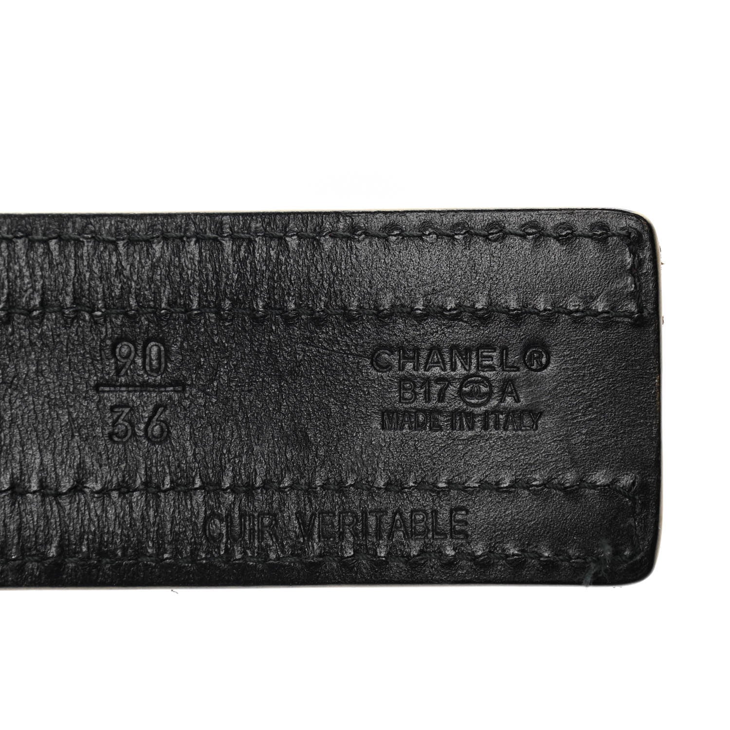 Chanel Metallic Lambskin Pearl CC Belt 90 36 Gold 3 of 4