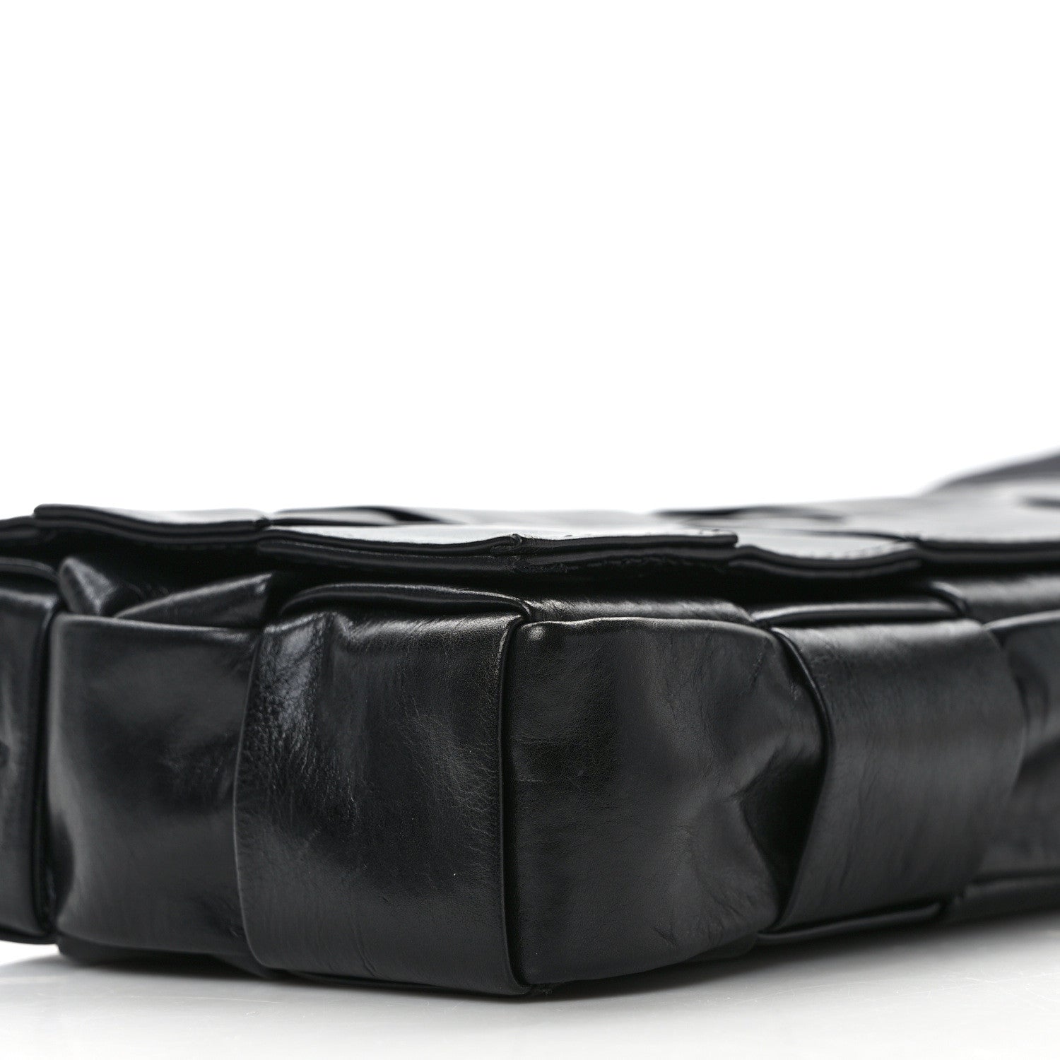 Bottega Veneta Paper Calfskin Intrecciato Stretch Cassette Black 8 of 11