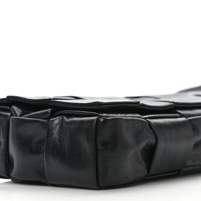 Bottega Veneta Paper Calfskin Intrecciato Stretch Cassette Black 8 of 11