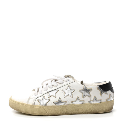 Saint Laurent Nappa Star Court Sneakers 37.5 Off White 1 of 9