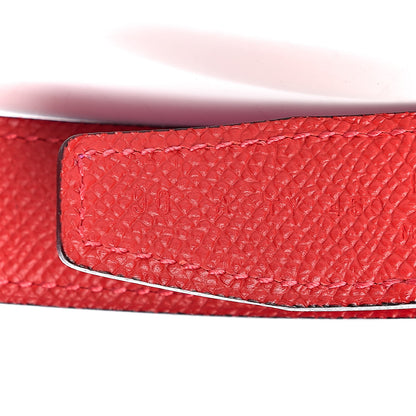 Hermes Swift Epsom 24mm Belt Strap 90 Magnolia Rouge Casaque 4 of 8