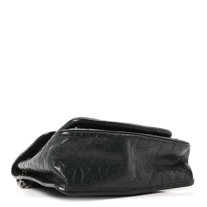 Saint Laurent Crinkled Calfskin Matelasse Monogram Medium Niki Chain Satchel Dark Green 4 of 10