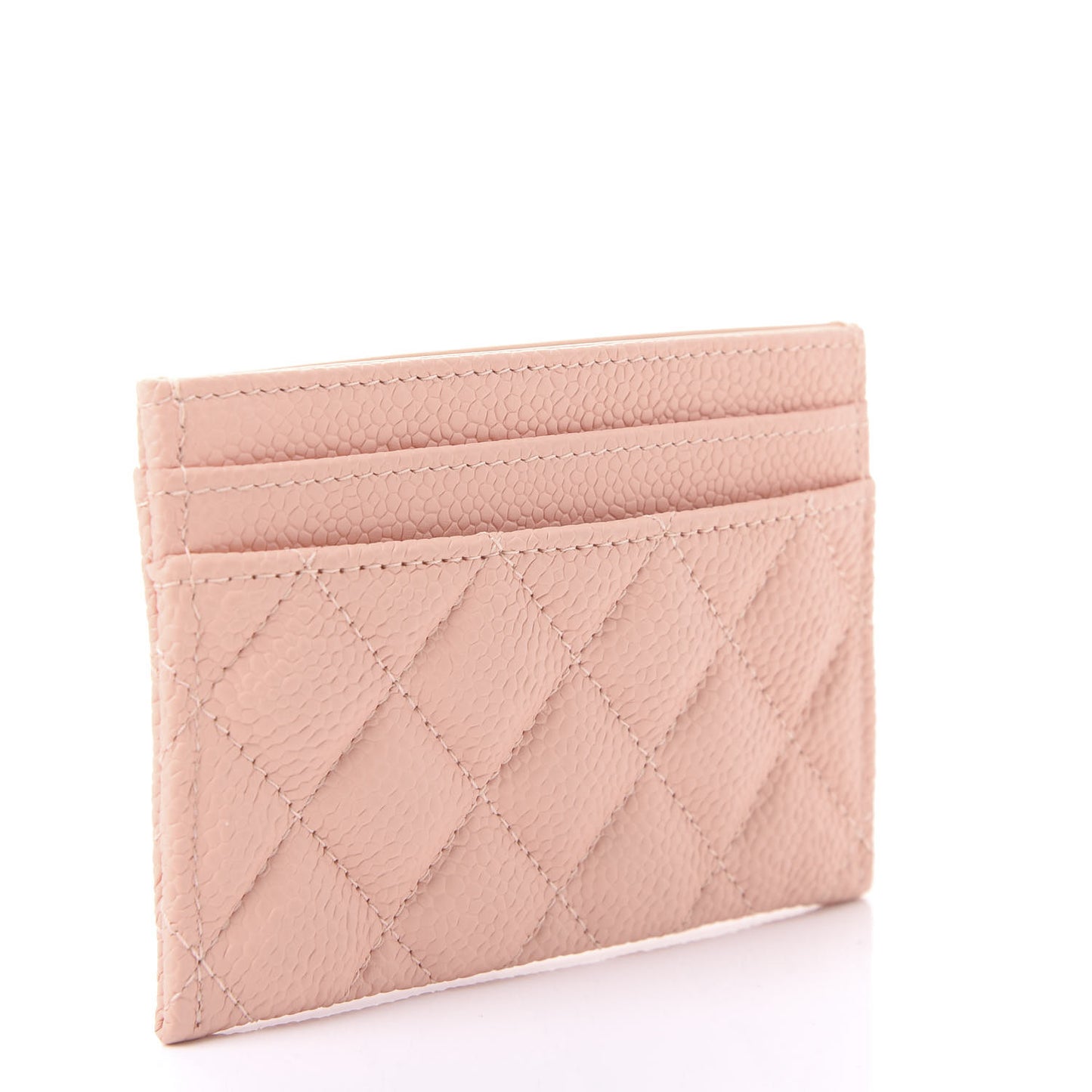 Caviar Quilted Boy Card Holder Light Pink