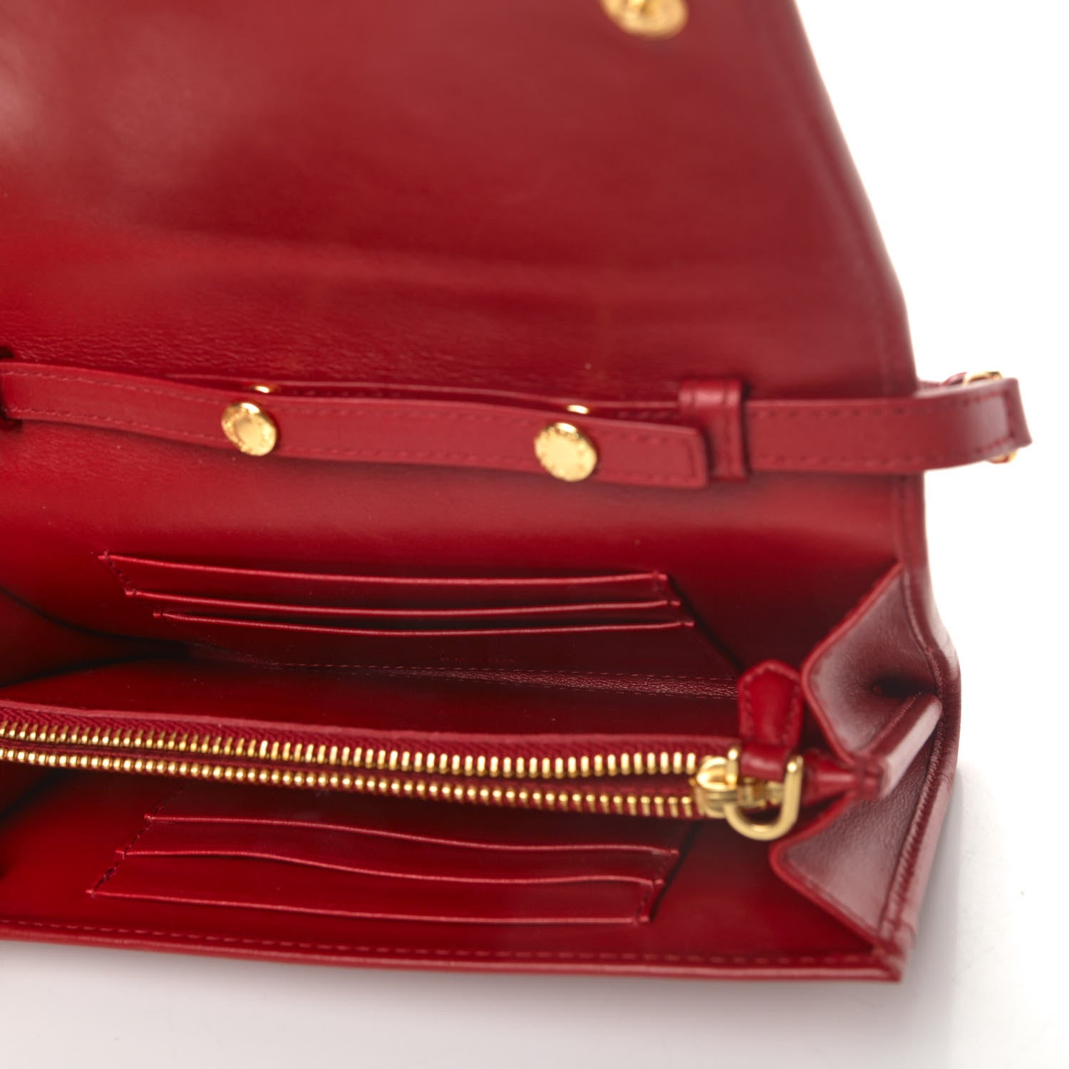 Prada Tessuto Quilted Mini Crossbody Wallet Fuoco 4 of 4