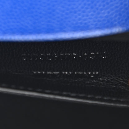 Saint Laurent Grain De Poudre Classic Monogram Cassandre Clutch Blue Majorelle 8 of 9