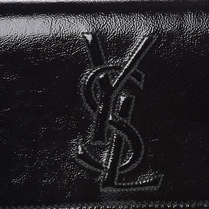 Saint Laurent Textured Patent Monogram Large Belle De Jour Clutch Black 7 of 9