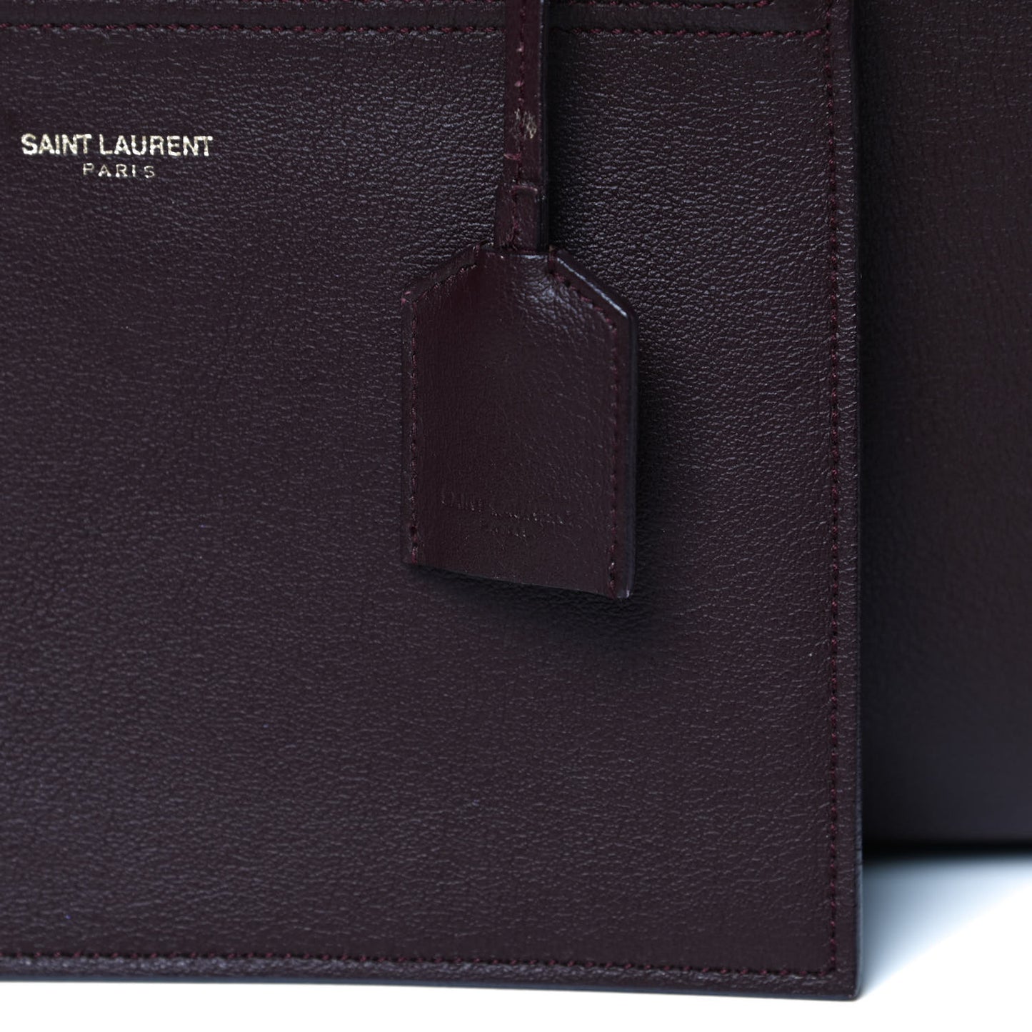 Calfskin Large Shopping Tote Bordeaux
