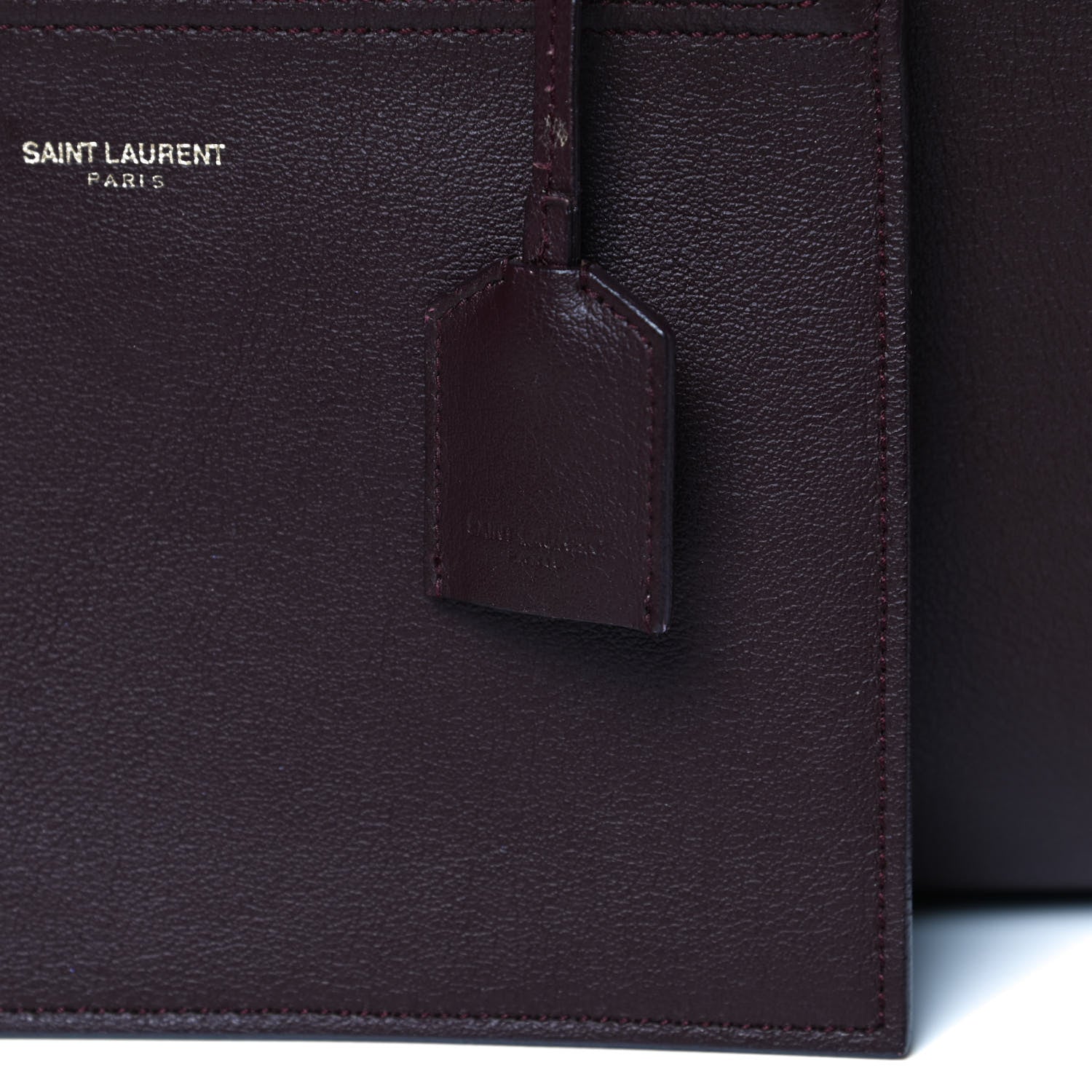 Saint Laurent Calfskin Large Shopping Tote Bordeaux 9 of 12